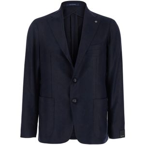 Tagliatore, Heren, Jassen, Blauw, Maat: 2XL Zijde,