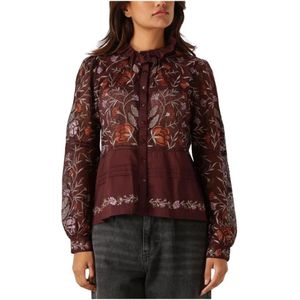 Antik Batik, Dames, Blouses & Shirts, Rood, Maat: XS Katoen,