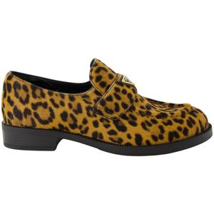 Prada - Leren Mocassin - Leopardenpatroon - Ronde Neus