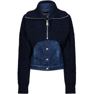 Dondup, Dames, Jassen, Blauw, Maat: S Denim,