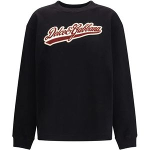 Dolce & Gabbana, Dames, Sweatshirts & Hoodies, Zwart, Maat: XS Katoen,