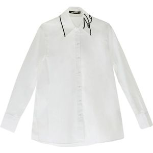 Karl Lagerfeld, Dames, Blouses & Shirts, Wit, Maat: M Katoen,