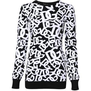 Dolce & Gabbana - Knit Pullover Sweater - Zwart - AllOver Logo