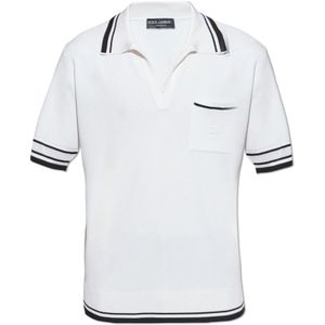 Dolce & Gabbana, Heren, Tops, Wit, Maat: S Zijde,