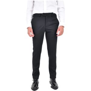 Emporio Armani, Heren, Broeken, Zwart, Maat: S Wol,