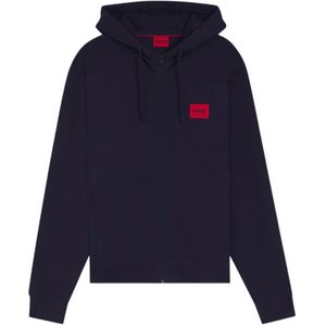 Hugo, Heren, Sweatshirts & Hoodies, Blauw, Maat: L Katoen,
