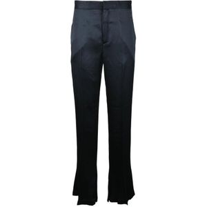 Semicouture, Dames, Broeken, Blauw, Maat: S Viscose,