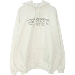 Vetements, Heren, Sweatshirts & Hoodies, Wit, Maat: S Katoen,