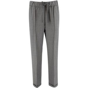 Le Tricot Perugia, Dames, Broeken, Grijs, Maat: M Wol,