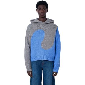 Erl, Heren, Sweatshirts & Hoodies, Blauw, Maat: M Wol,