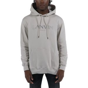 Lanvin, Heren, Sweatshirts & Hoodies, Grijs, Maat: M Katoen,