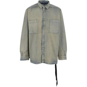 Rick Owens - Overhemd - Grijs - Denim