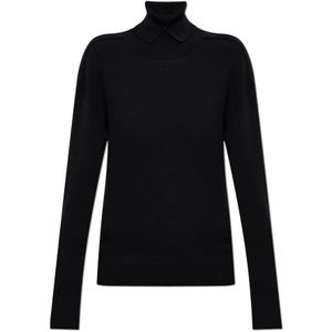 Burberry, Dames, Truien, Zwart, Maat: M Wol,