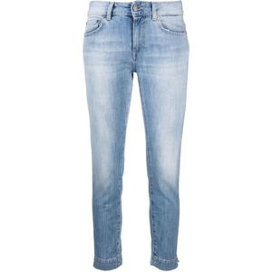 Dondup - Slim Fit Cropped Jeans - Blauw - Katoenmix