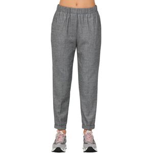 Rosso35, Dames, Broeken, Grijs, Maat: M Flanel,