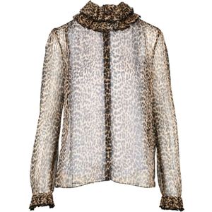 Saint Laurent, Dames, Blouses & Shirts, Beige, Maat: XL Zijde,