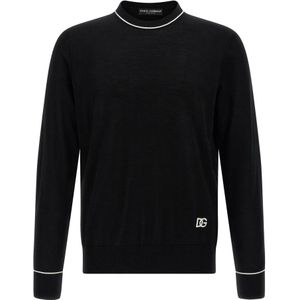 Dolce & Gabbana, Heren, Truien, Zwart, Maat: L Wol,