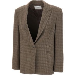 Kaos, Dames, Jassen, Bruin, Maat: L Leer,