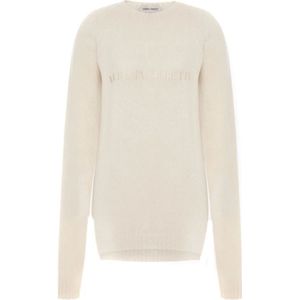 Alberta Ferretti, Dames, Truien, Wit, Maat: S Kasjmier,