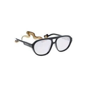 Gucci Stijlvolle spiegel lens zonnebril , Black , Heren , Maat: 58 MM