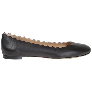 Chloé Leren balletflats , Black , Dames , Maat: 40 EU