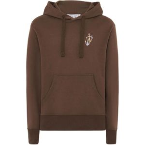JW Anderson, Heren, Sweatshirts & Hoodies, Bruin, Maat: S Katoen,
