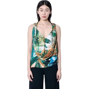 Kiko Kostadinov, Dames, Tops, Veelkleurig, Maat: M Zijde,