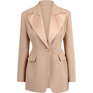 Ermanno Scervino, Dames, Jassen, Beige, Maat: XS Leer,