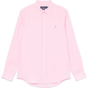 Ralph Lauren, Heren, Overhemden, Roze, Maat: XL Linnen,