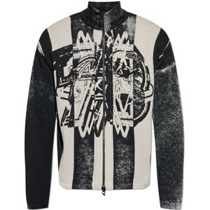 Diesel, Heren, Truien, Grijs, Maat: S Katoen,