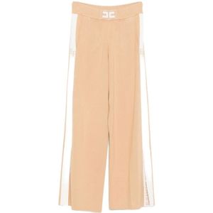 Elisabetta Franchi, Dames, Broeken, Beige, Maat: M