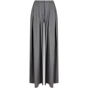 Giorgio Armani, Dames, Broeken, Grijs, Maat: 2XS Wol,