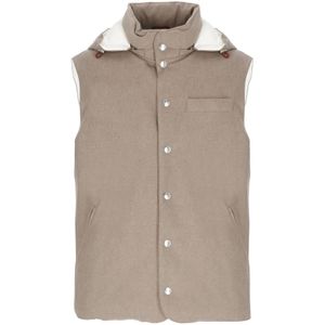Brunello Cucinelli, Heren, Jassen, Bruin, Maat: M Wol,