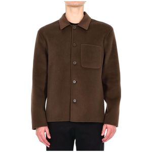 Officine Générale, Heren, Jassen, Bruin, Maat: M Wol,