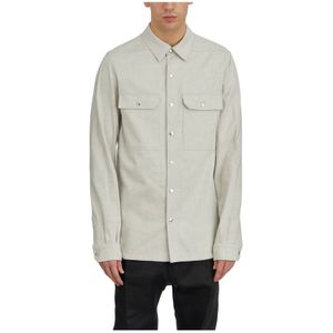 Rick Owens, Heren, Overhemden, Wit, Maat: M Katoen,