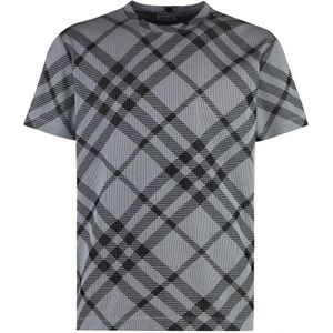Burberry, Heren, Tops, Grijs, Maat: L Katoen,