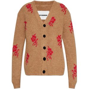 Jil Sander, Heren, Truien, Beige, Maat: M Wol,