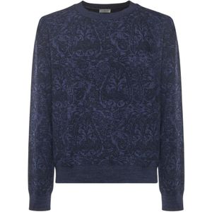 Etro, Heren, Truien, Blauw, Maat: L Katoen,