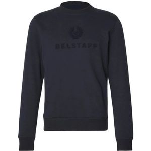Belstaff, Heren, Sweatshirts & Hoodies, Blauw, Maat: L Katoen,