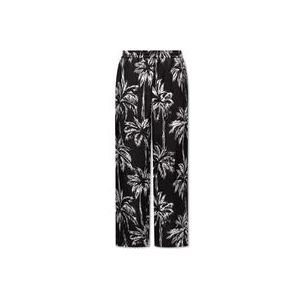 Balmain Broek met bloemenmotief , Black , Heren , Maat: S