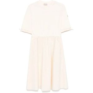 Moncler, Dames, Jurken, Beige, Maat: S Katoen,