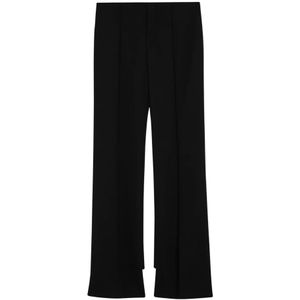 Chloé Wijde broek met een twist , Black , Dames , Maat: M