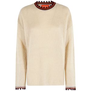 La DoubleJ, Dames, Truien, Beige, Maat: XS Wol,