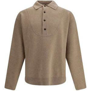 Jacquemus, Heren, Truien, Beige, Maat: L Wol,