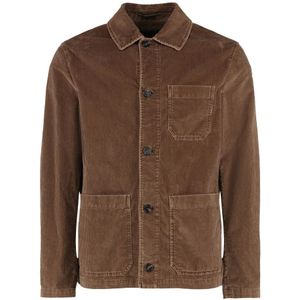 Slowear, Heren, Jassen, Bruin, Maat: M Corduroy,