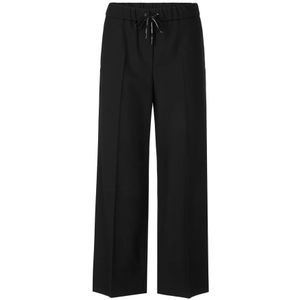 Marc Cain, Dames, Broeken, Zwart, Maat: M Wol,