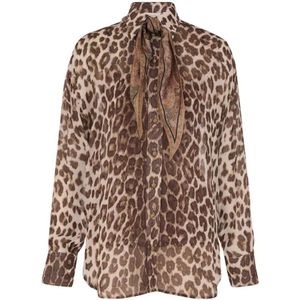 Zimmermann, Dames, Blouses & Shirts, Bruin, Maat: S