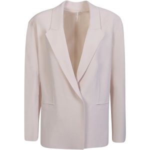 Norma Kamali, Dames, Jassen, Beige, Maat: XS Poliester,
