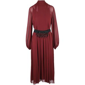 Max Mara Studio, Dames, Jurken, Rood, Maat: M Voile,