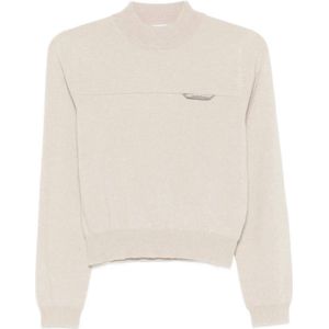 Brunello Cucinelli, Dames, Truien, Beige, Maat: M Kasjmier,